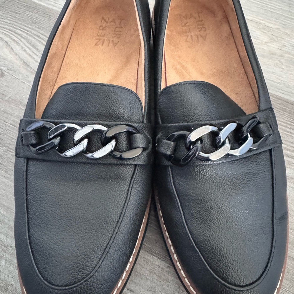 Naturalizer Black Chain Detail Loafers - Picture 3 of 7